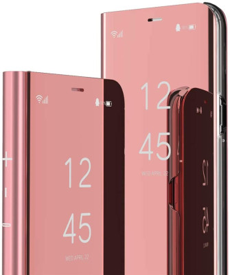   Калъф тефтер огледален CLEAR VIEW за Xiaomi Mi 11i / Xiaomi Poco F3 5G златисто розов 